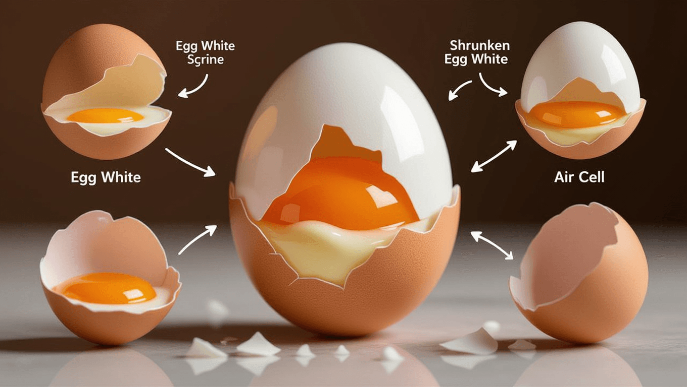 Illustration of a rattling hard-boiled egg