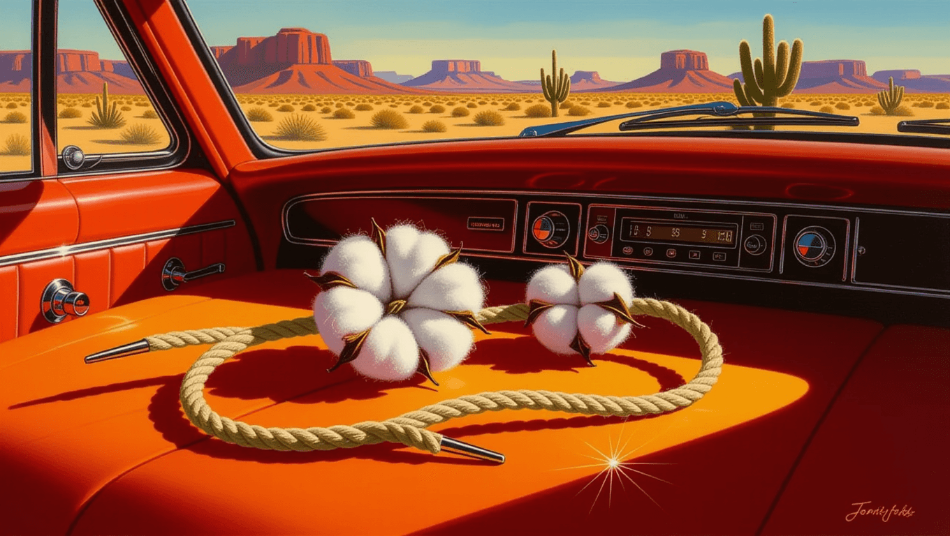 Cotton Shoelace Transformation on Desert Dashboard