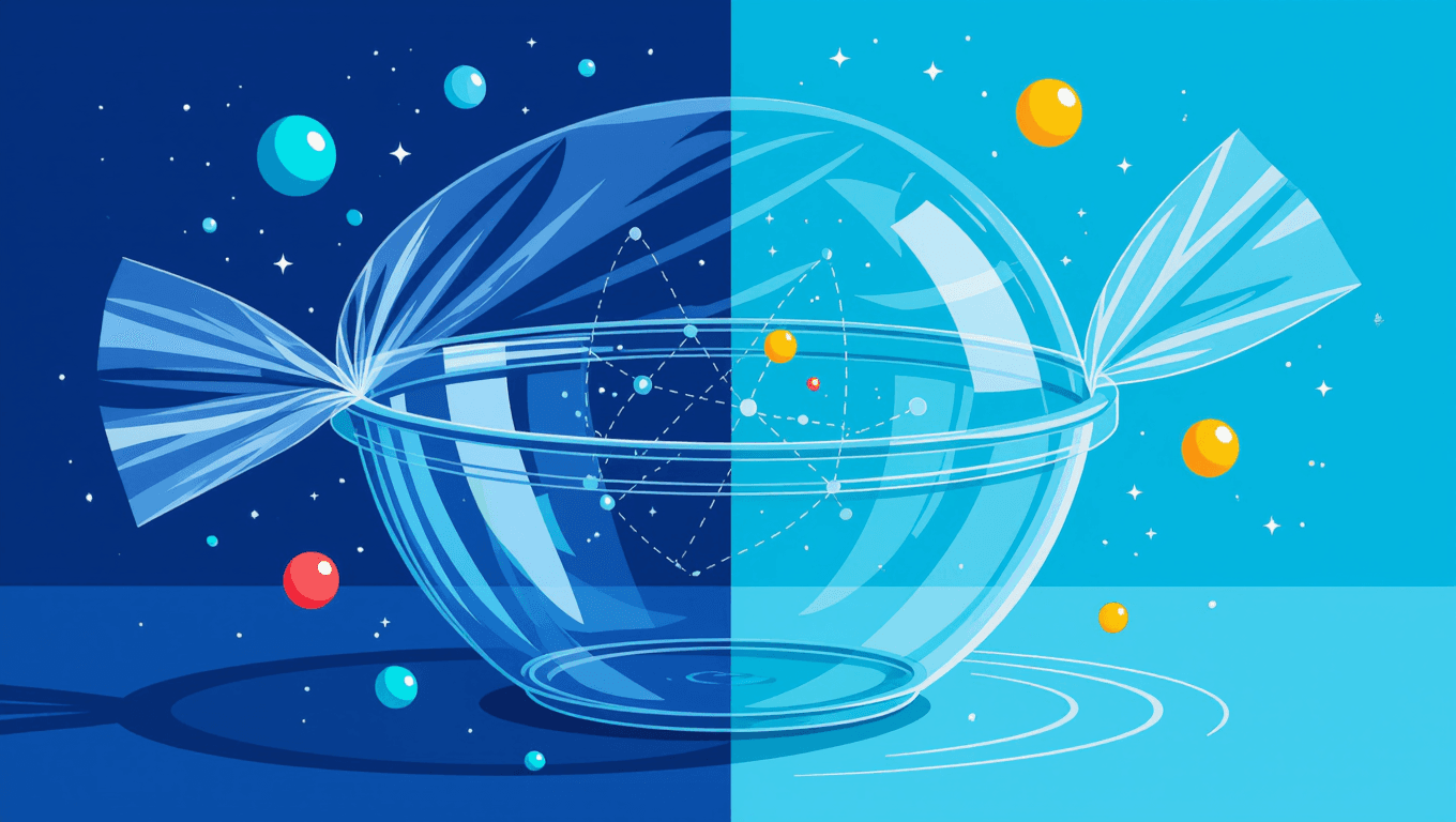 The science of stretchy plastic wrap