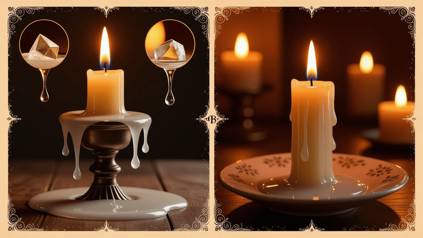 Crystallized Beauty of Candle Wax Drips