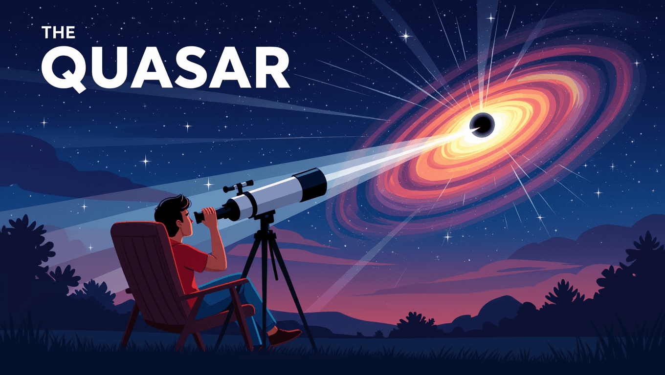 Quasar sighting by backyard astronomer