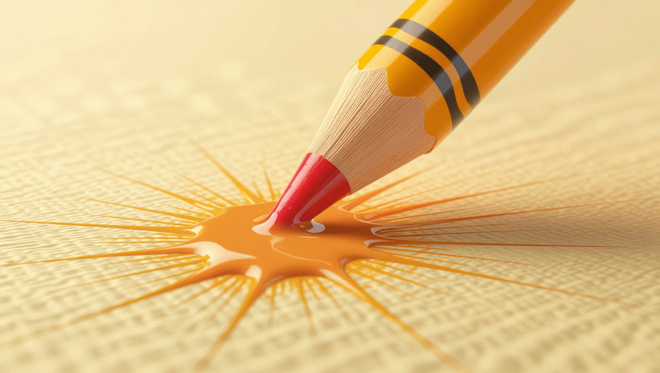 Crayon Wax Melting onto Textured Paper